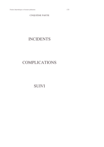 incidents complications suivi