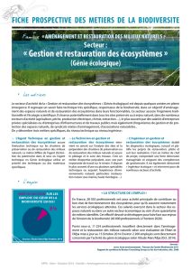 « Gestion et restauration des écosystèmes »