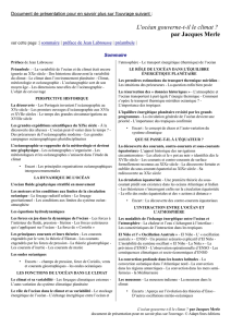 L`océan gouverne-t-il le climat ? par Jacques Merle - ADAPT