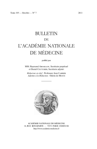 2011.7 - Académie nationale de médecine