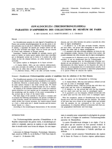 Oswaldocruzia (Trichostrongyloidea) parasites d`amphibiens des