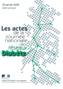 Les réseaux diabète - Ministère des Affaires sociales et de la Santé