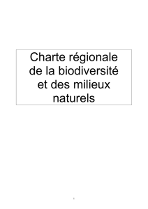 Charte régionale de la biodiversité et des milieux naturels