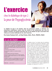 L`exercice chez le diabétique de type 2