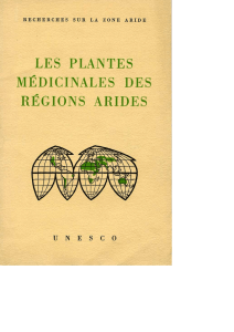 Les Plantes médicinales des régions arides - UNESDOC