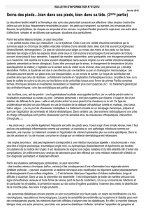 Soins des pieds…bien dans ses pieds, bien dans sa tête. (3ième