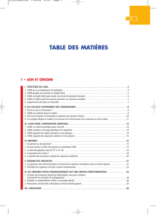 table des matières