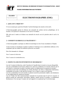 electromyographie (emg) - Institut Régional de Médecine Physique