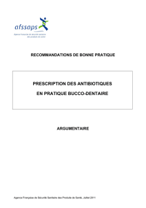prescription des antibiotiques en pratique bucco-dentaire