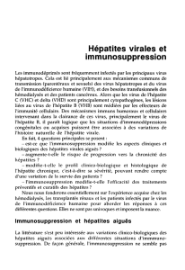 Hépatites virales et immunosuppression