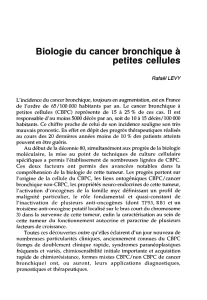 Biologie du cancer bronchique à petites cellules
