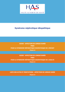 Syndrome néphrotique idiopathique