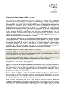 The Global Risks Report 2016 : résumé