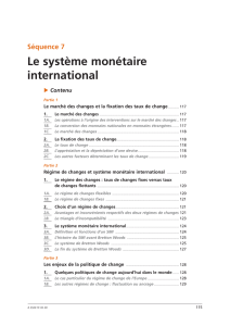 Le système monétaire international