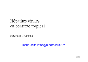 Hepatites virales en contexte tropical_Pr Lafon