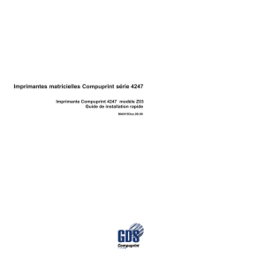 Compuprint 4247-Z03 Guide d`installation express