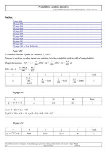 Probabilités, variables aléatoires 7 page 198