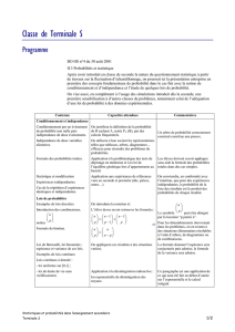 Statistiques et probabilités dans l`enseignement secondaire