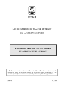 les documents de travail du senat