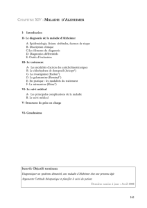 CHAPITRE XIV : MALADIE D`ALZHEIMER