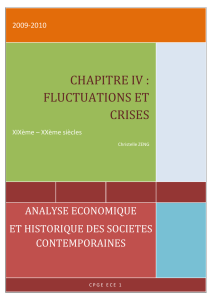CHAPITRE IV : FLUCTUATIONS ET CRISES