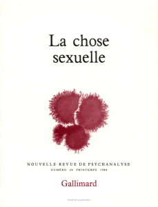 nouvelle revue de psychanalyse 29 (la chose sexuelle)