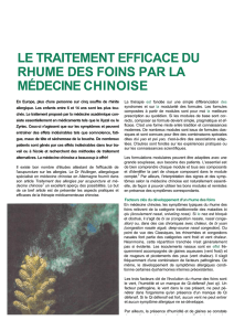 rhume des foins - Philippe ROSSI Médecine Traditionnelle chinoise