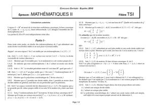 Mathématiques 2 - Concours Centrale