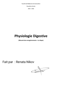 Physiologie Digestive