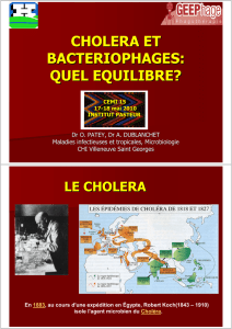 le cholera - Infectiologie
