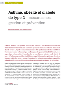 Asthme, obésité et diabète de type 2 – mécanismes, gestion et