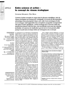 Entre science et action : le concept de réseau écologique