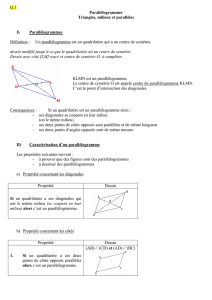 G.1 Parallélogrammes Triangles, milieux et parallèles I