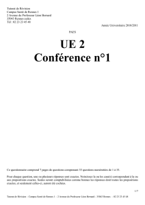 UE 2 Conférence n°1