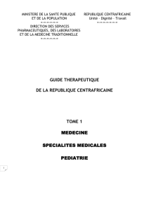 guide therapeutique de la republique centrafricaine tome 1