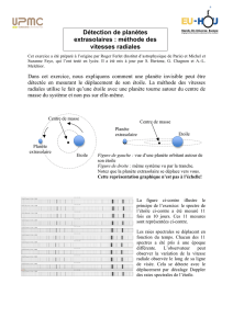 Détection de planètes extrasolaires : méthode des - Eu-HOU