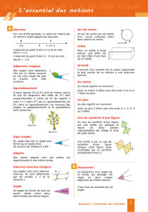 Abscisse Adjacents (angles) Agrandissement Aigu (angle) Alignés