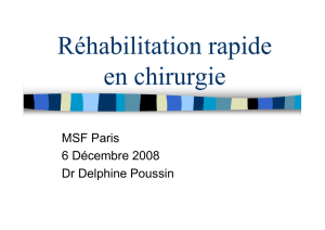 Réhabilitation rapide en chirurgie