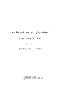 Notes de cours - Département de Physique