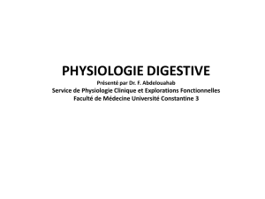 physiologie digestive - Université de Constantine 3