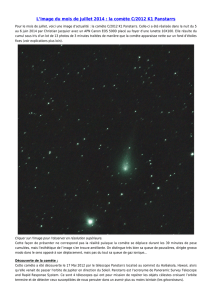 image du mois de juillet 2014 : la comète C/2012 K1 Panstarrs