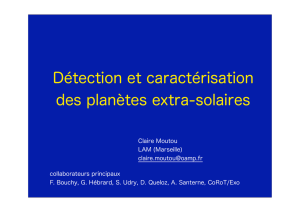 Détection et caractérisation des planètes extra-solaires