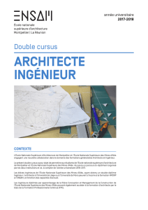ARCHITECTE INGÉNIEUR - Ecole Nationale Supérieure d