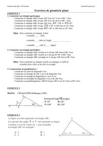 Exercices de géométrie plane