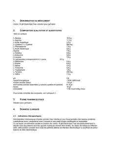 Vamin 18 gN Electrolyte Free, solution pour perfusion. 1000