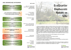 EcoQuartier Biodiversité Nature en Ville