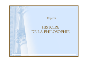 HISTOIRE DE LA PHILOSOPHIE