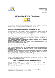 M6 Publicité et CANAL+ Régie lancent