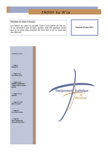 infos 84 n°19 - Enseignement Privé Catholique de Vaucluse