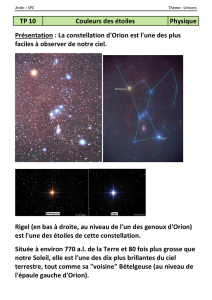 TP 10 Couleurs des étoiles Physique Présentation : La constellation